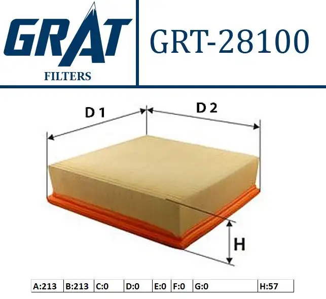 GRAT 28100 Hava Filtresi 21120110908001A