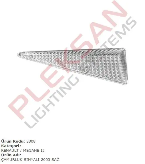 PLEKSAN 3308 Yan Sinyal (Sağ) 8200301242