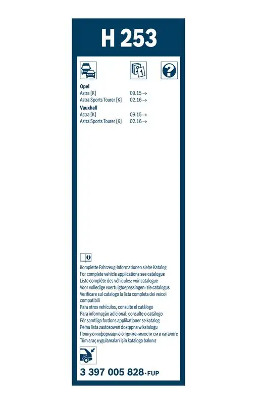 BOSCH 3397005828 Arka Silecek Süpürgesi 1M0C67330