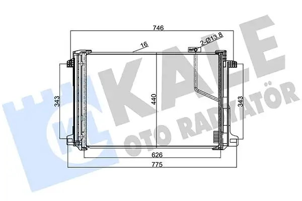 KALE 343030 Klima Radyatörü A2045000654