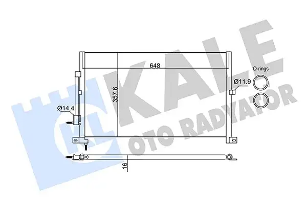 KALE 345375 Klima Radyatörü