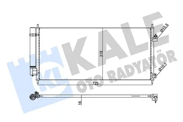 KALE 345725 Klima Radyatörü 80110TF0G02