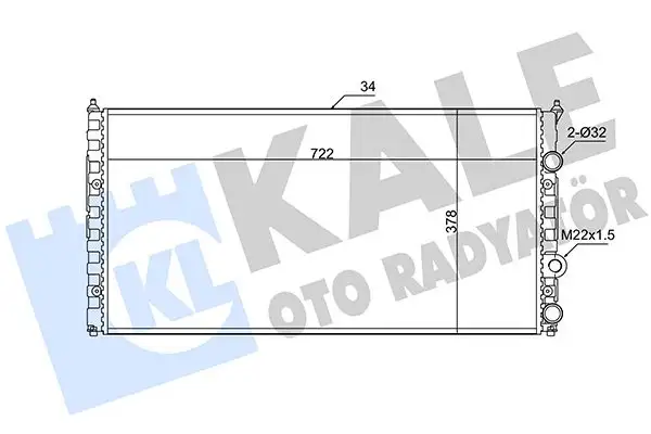 KALE 348290 Radyatör 3A0121253E