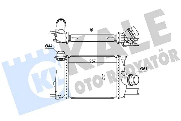 KALE 352255 Turbo Radyatörü 144963014R