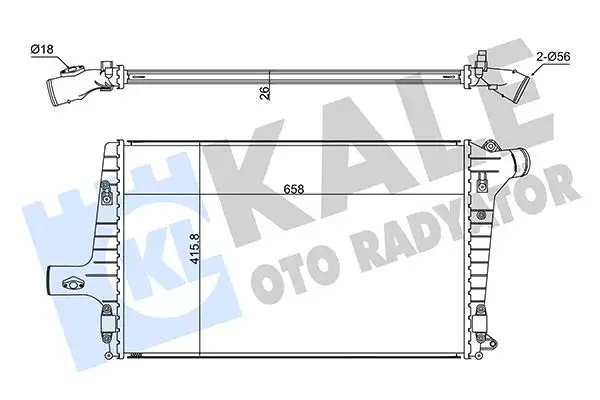 KALE 352380 Turbo Radyatörü 4B0145805A
