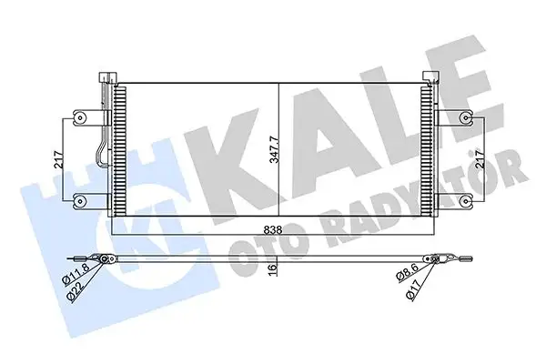 KALE 353030 Klima Radyatörü A9605001554