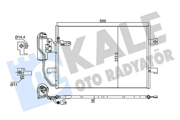 KALE 353050 Klima Radyatörü A1685001154