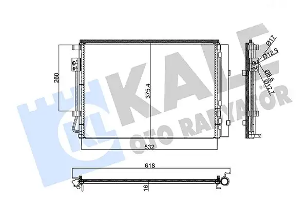 KALE 353190 Klima Radyatörü 976061W001