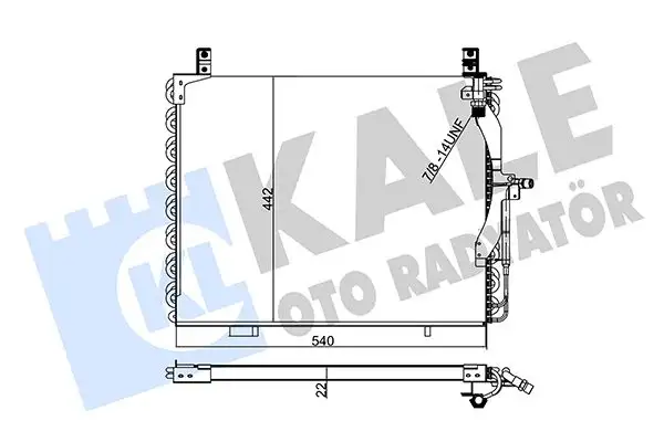 KALE 354055 Klima Radyatörü