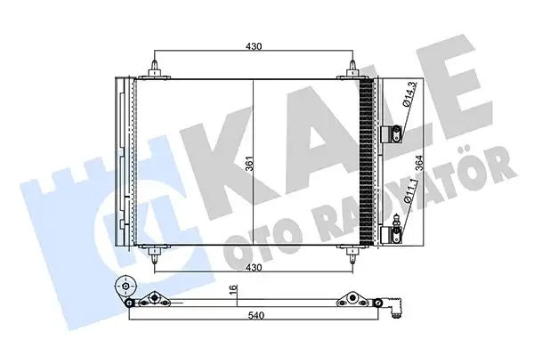 KALE 357815 Klima Radyatörü 6453FP