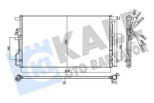 KALE 358015 Klima Radyatörü 97606D3500