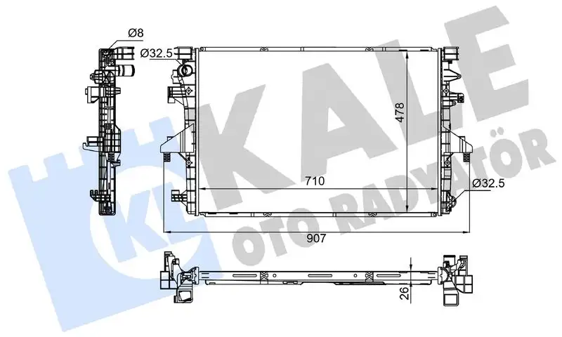KALE 358925 Radyatör 7E0121253A