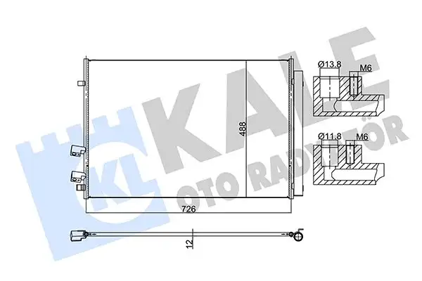 KALE 361405 Klima Radyatörü 2N0820411A
