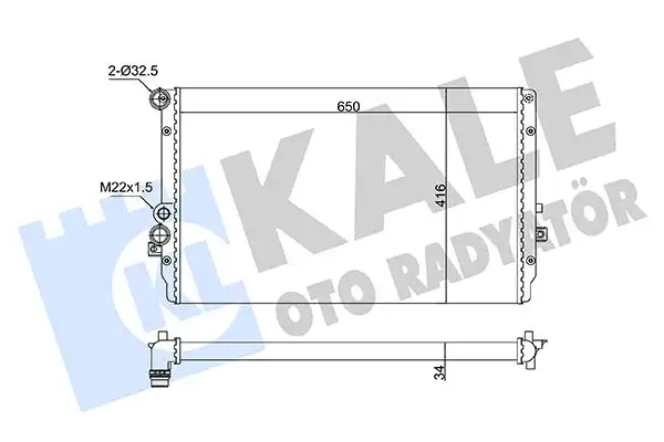 KALE 363160 Radyatör 1J0121253AC