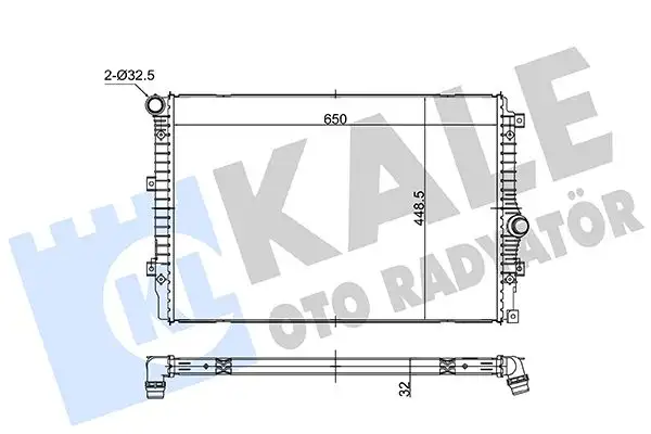 KALE 363275 Radyatör 5N0121253Q