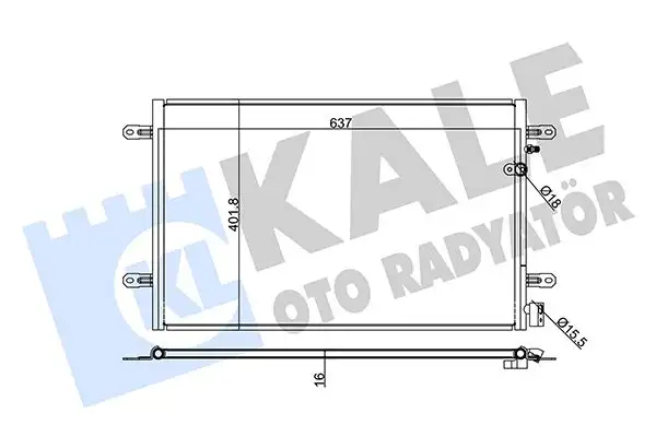 KALE 375300 Klima Radyatörü