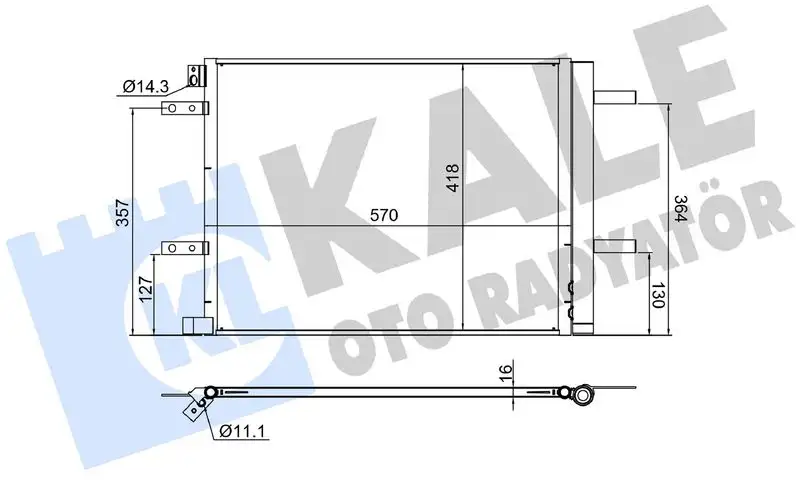 KALE 382640 Klima Radyatörü 9827450180