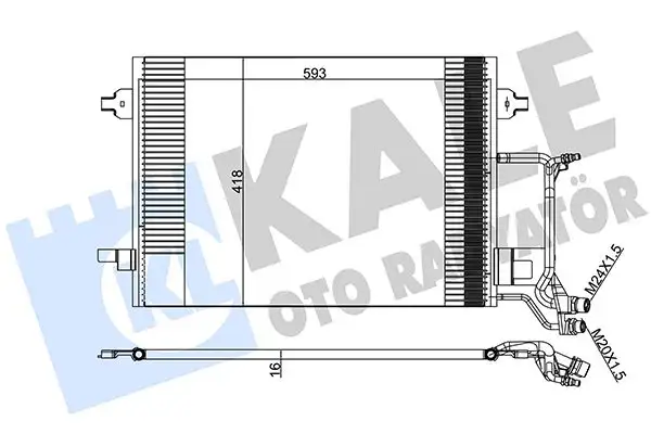 KALE 390800 Klima Radyatörü 8D0260403E
