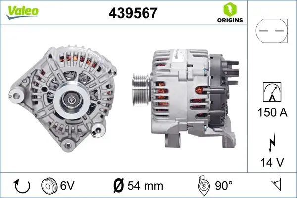 VALEO 439567 Şarj Dinamosu 12317797661
