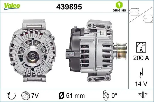 VALEO 439895 Şarj Dinamosu A0009062722