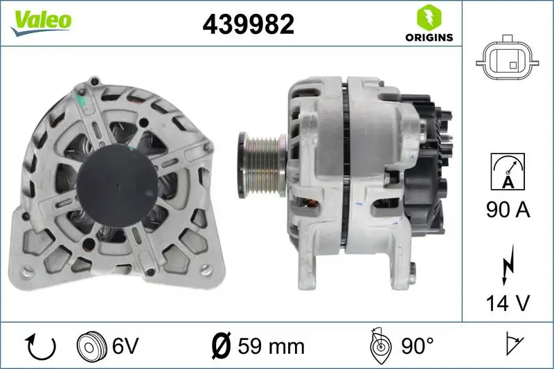 VALEO 439982 Şarj Dinamosu 231008040R