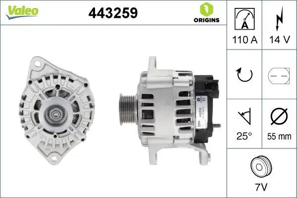 VALEO 443259 Şarj Dinamosu 504385133