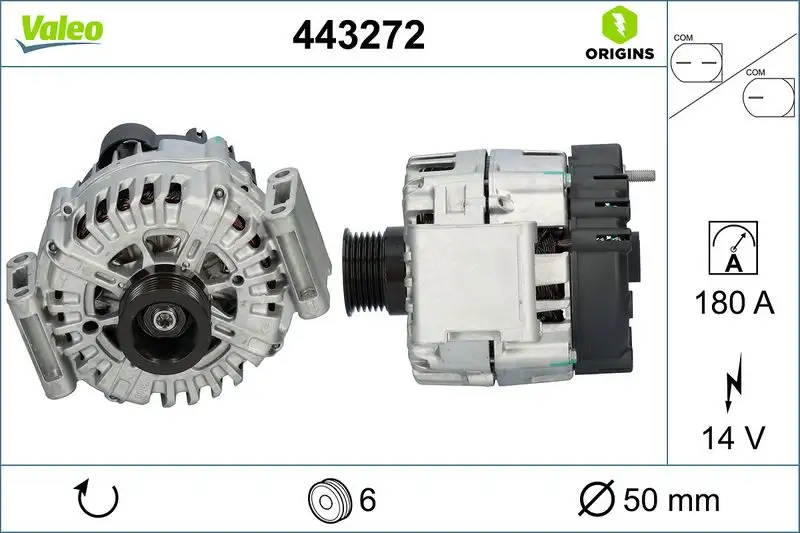 VALEO 443272 Şarj Dinamosu A1561540102