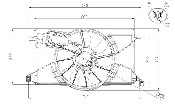 NRF 47959 Fan Motoru