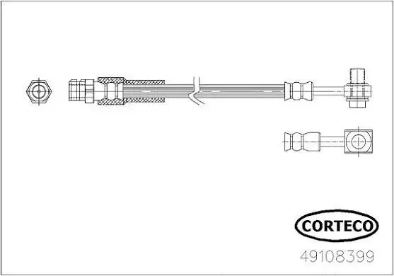 CORTECO 49108399 Arka Fren Hortumu 80A611775
