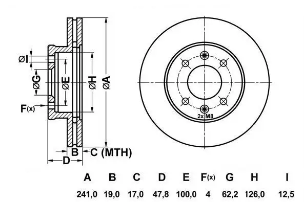 MGA 50247 Ön Fren Diski 517121C000