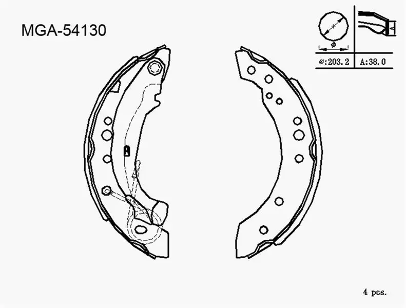 MGA 54130 Arka Fren Balatası 4241L0