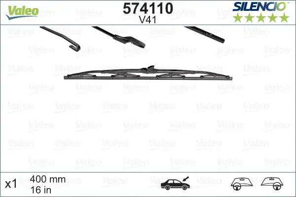 VALEO 574110 Arka Silecek Süpürgesi