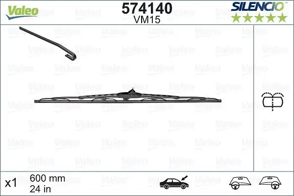 VALEO 574140 Silecek Süpürgesi (Tek)