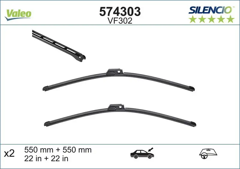 VALEO 574303 Silecek Süpürgesi (Takım)