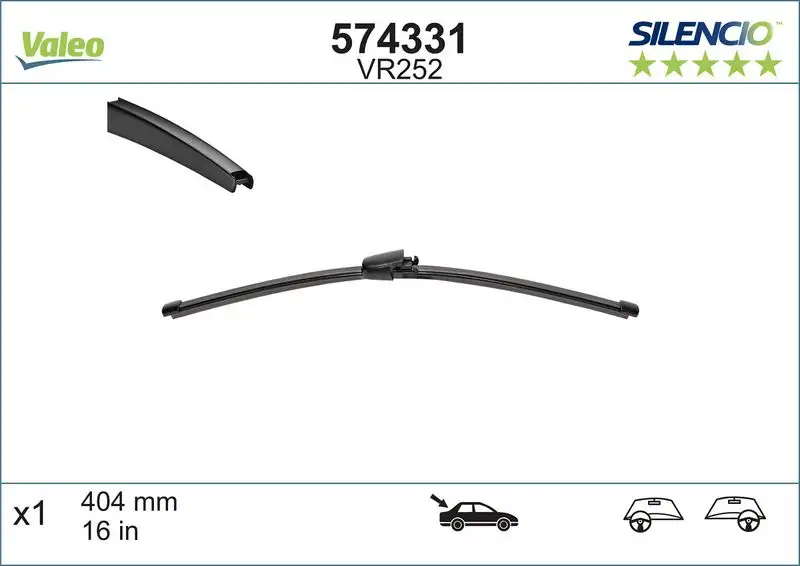 VALEO 574331 Arka Silecek Süpürgesi
