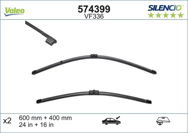 VALEO 574399 Silecek Süpürgesi (Takım)