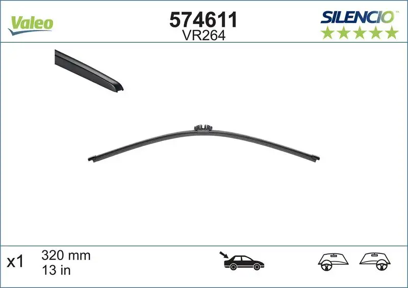 VALEO 574611 Arka Silecek Süpürgesi