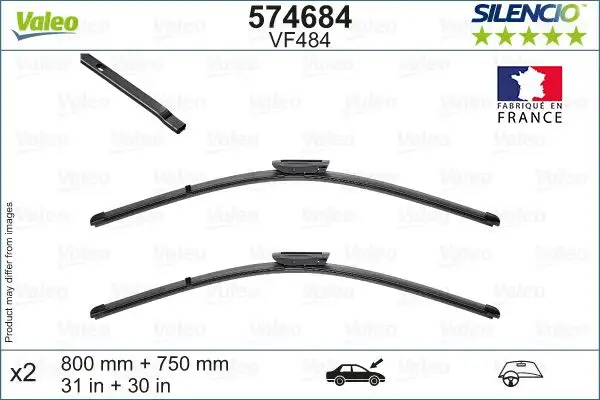 VALEO 574684 Silecek Süpürgesi (Takım)