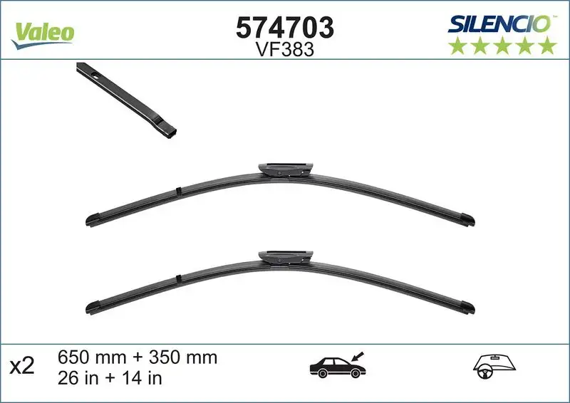 VALEO 574703 Silecek Süpürgesi (Takım)