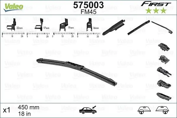 VALEO 575003 Silecek Süpürgesi (Tek)