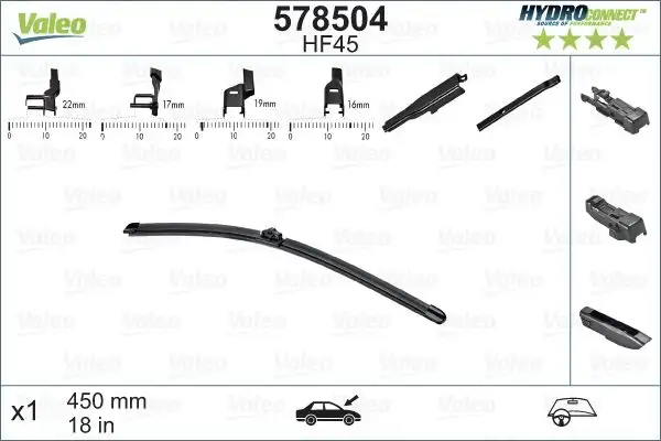 VALEO 578504 Silecek Süpürgesi (Tek)