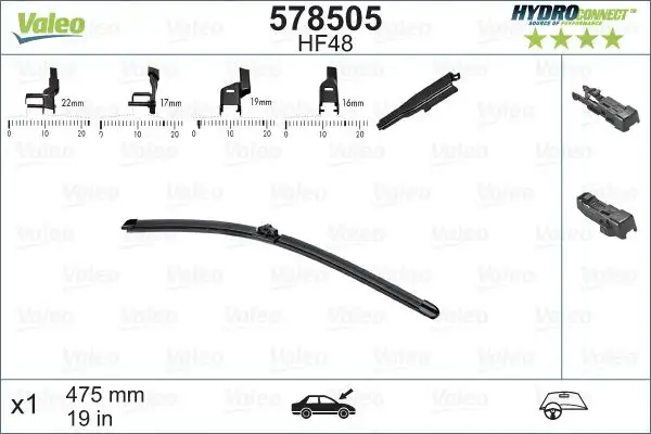 VALEO 578505 Silecek Süpürgesi (Tek)
