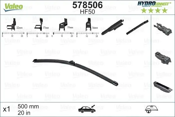 VALEO 578506 Silecek Süpürgesi (Tek)