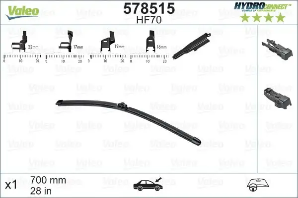 VALEO 578515 Silecek Süpürgesi (Tek)