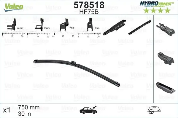 VALEO 578518 Silecek Süpürgesi (Tek)