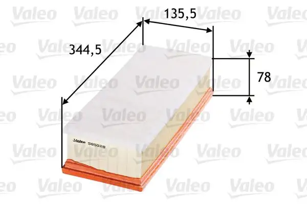 VALEO 585028 Hava Filtresi 1K0129620L