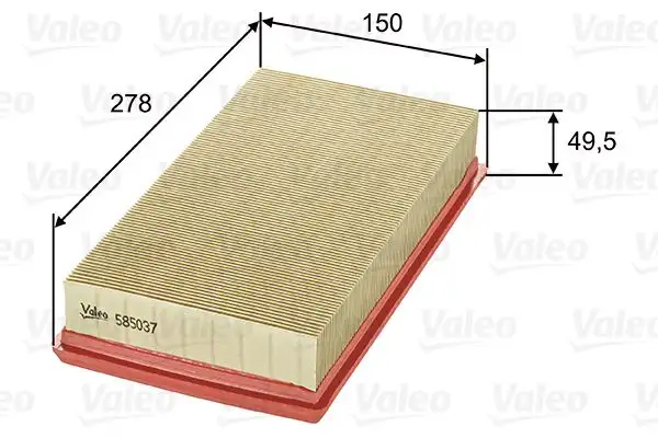 VALEO 585037 Hava Filtresi