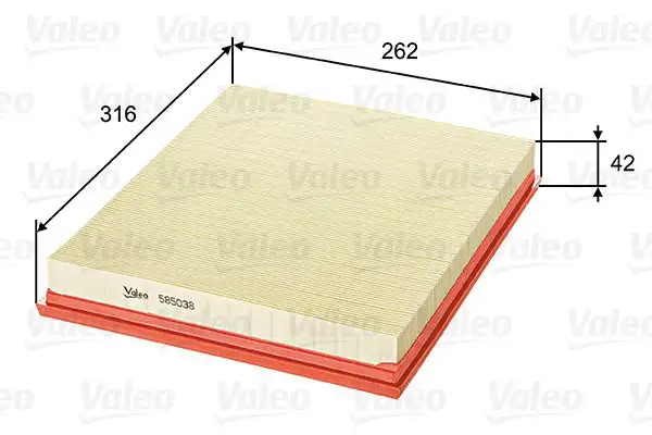 VALEO 585038 Hava Filtresi