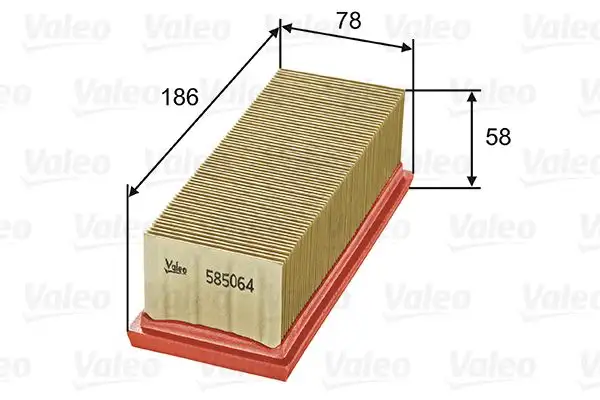 VALEO 585064 Hava Filtresi 8200031826