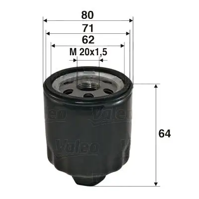 VALEO 586003 Yağ Filtresi